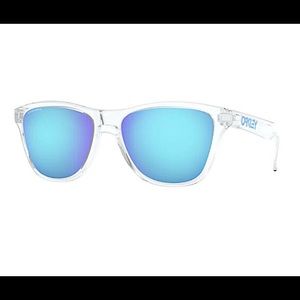 Oakley Clear Sunglasses with Polarized Prizm Sapphire Lenses